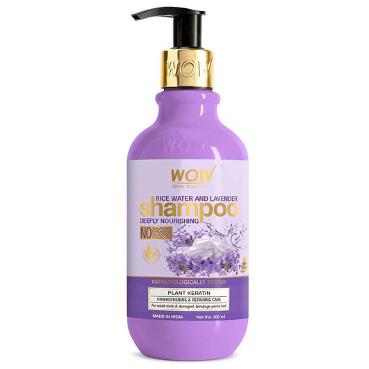 Wow Skin Science Rice Water And Lavender Shampoo
